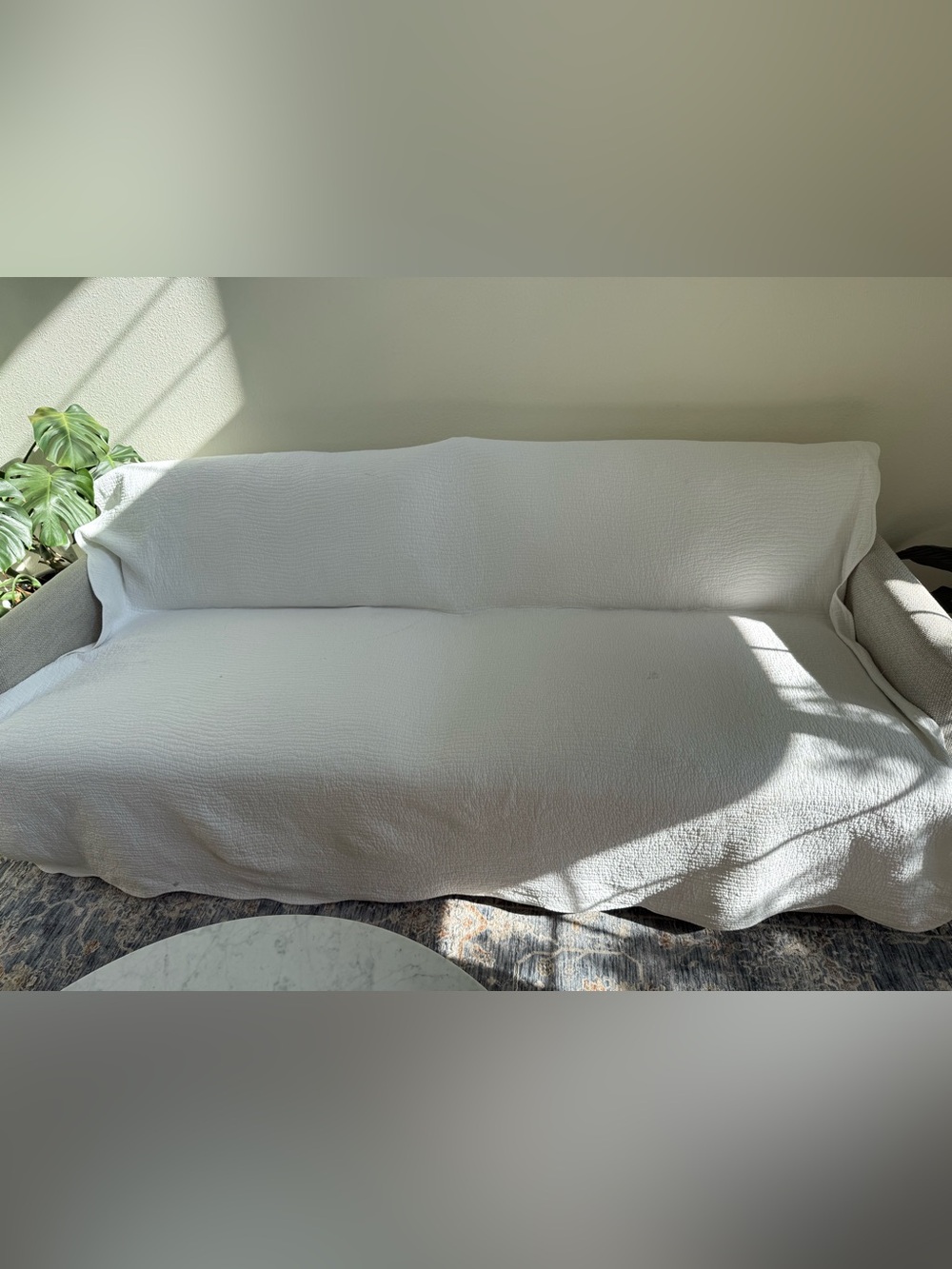 White Textured Quilt Coverlet 84x90 Full Queen Farmhouse Cottage Bedding Throw - Picture 4 of 6